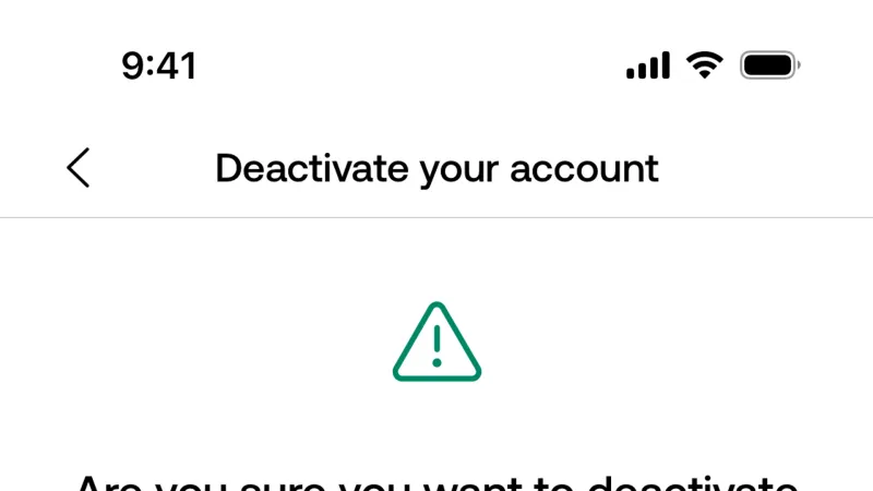 Delete & Deactivate Account — Mistral AI, AI & ML UI