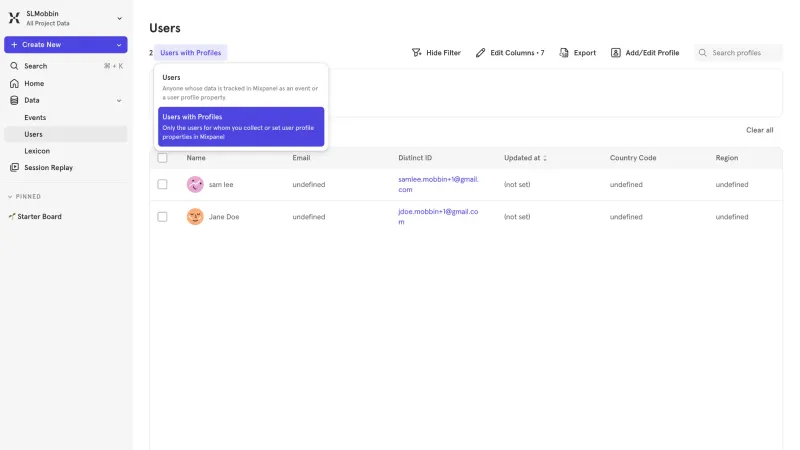 Mixpanel — Analytics, интерфейс, скриншот 3/647