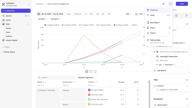 Mixpanel — Analytics, интерфейс, скриншот 6/647