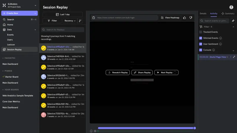 Mixpanel — Analytics, интерфейс, скриншот 8/647