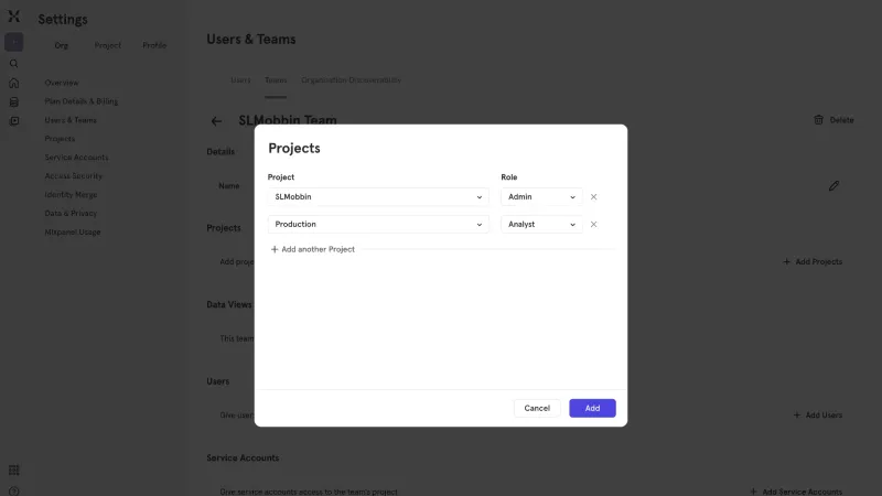 Mixpanel — Analytics, интерфейс, скриншот 10/647