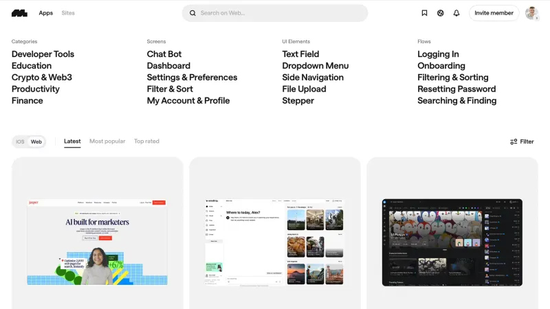 Mobbin — Design, интерфейс, скриншот 9/210