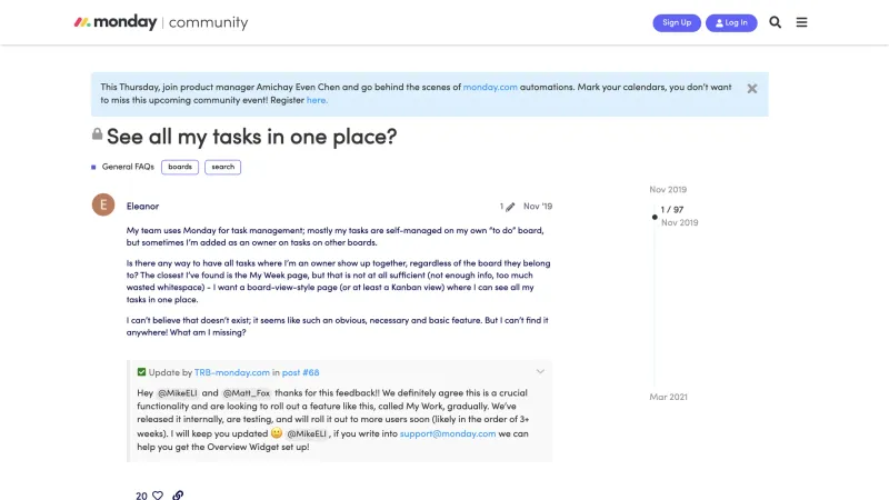 monday.com — Productivity, интерфейс, скриншот 1/1149