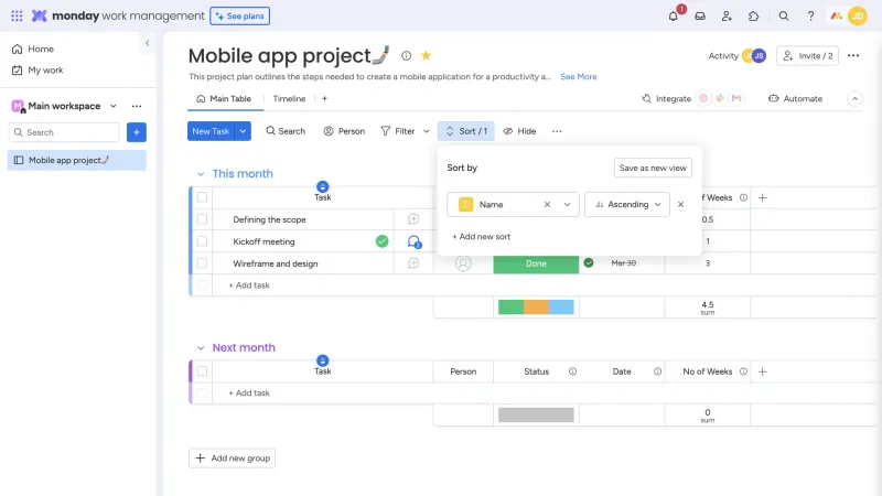 monday.com — Productivity, интерфейс, скриншот 11/1149