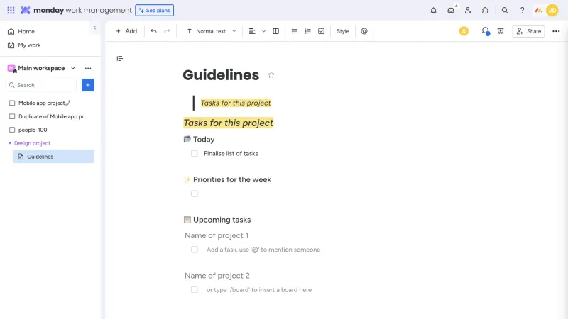 monday.com — Productivity, интерфейс, скриншот 1006