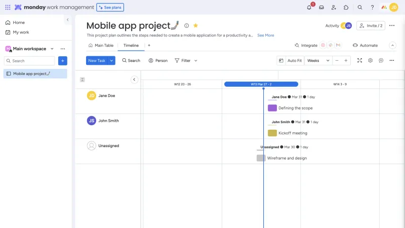 monday.com — Productivity, интерфейс, скриншот 1013