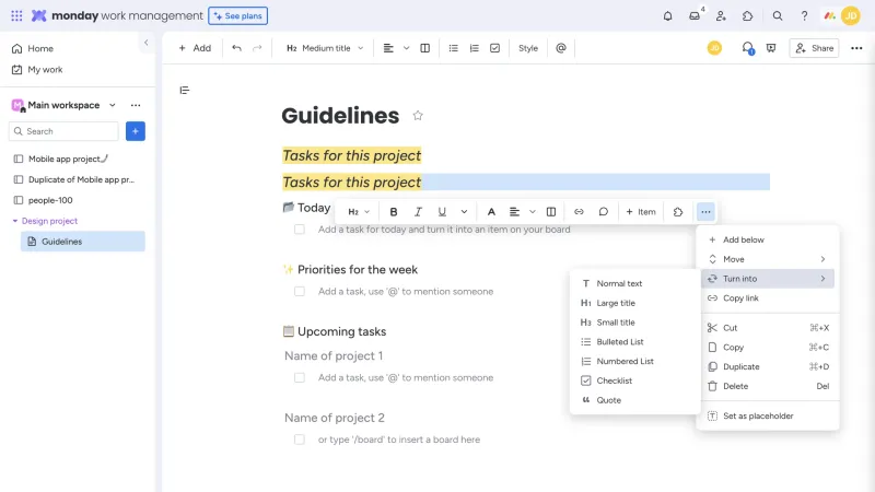 monday.com — Productivity, интерфейс, скриншот 1022