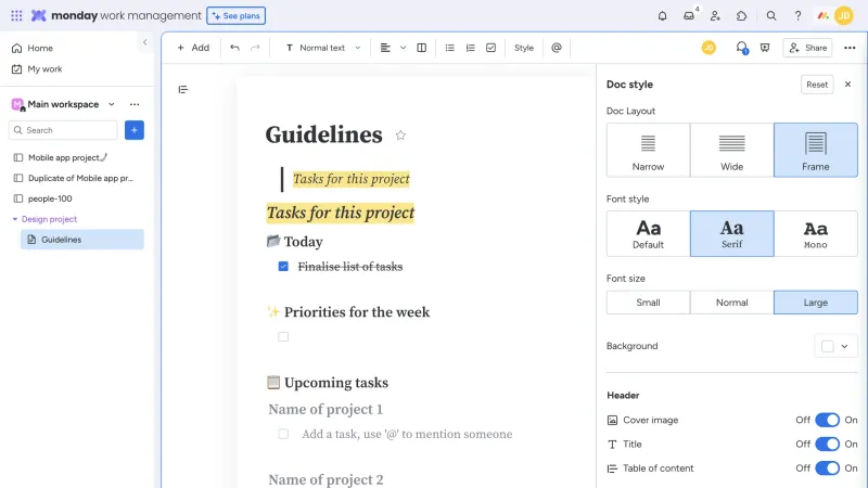 monday.com — Productivity, интерфейс, скриншот 1055