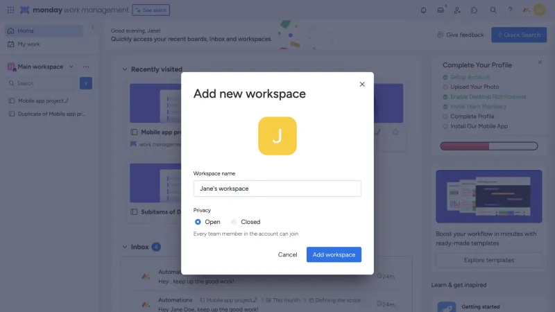 monday.com — Productivity, интерфейс, скриншот 1126