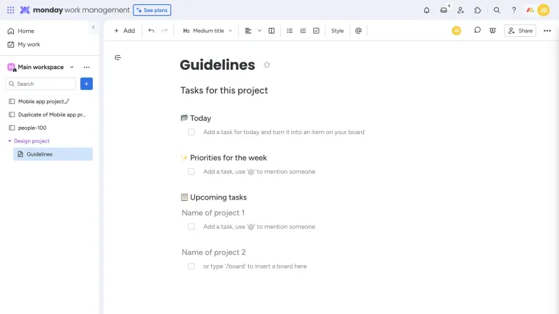 monday.com — Productivity, интерфейс, скриншот 1144