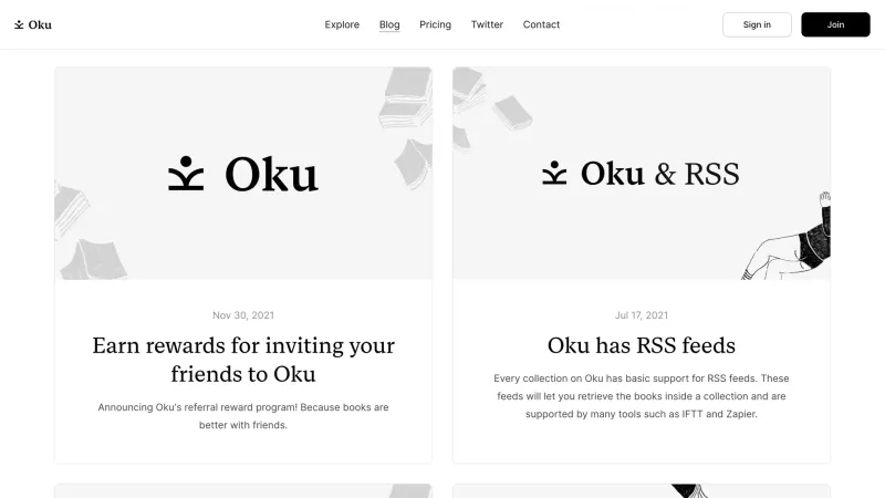 Oku — Social, интерфейс, скриншот 1/175