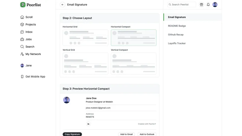 Peerlist — Social, интерфейс, скриншот 4/344