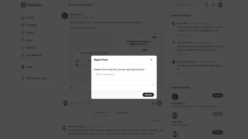 Peerlist — Social, интерфейс, скриншот 5/344