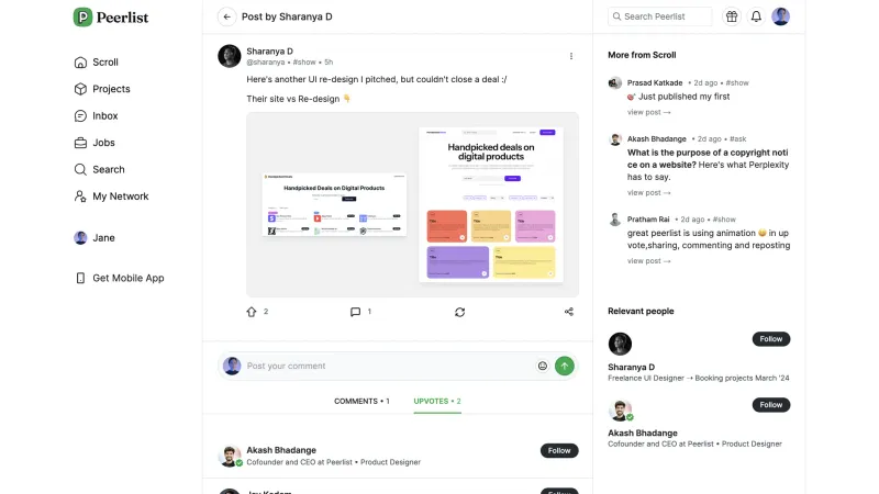 Peerlist — Social, интерфейс, скриншот 8/344