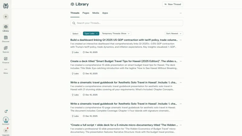 Perplexity — AI & ML, интерфейс, скриншот 12/396