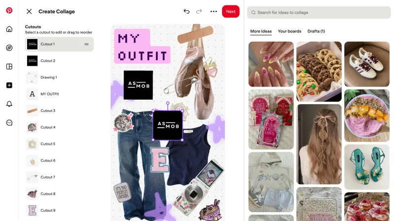 Pinterest — Social, интерфейс, скриншот 6/754