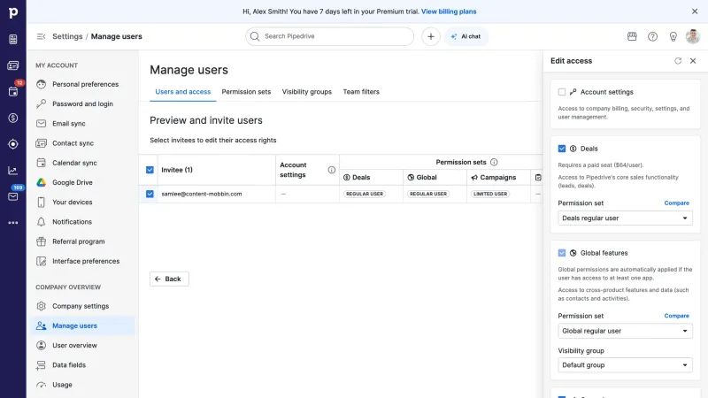 Pipedrive — CRM, интерфейс, скриншот 4/425