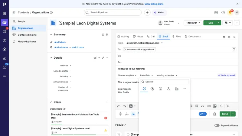 Pipedrive — CRM, интерфейс, скриншот 6/425