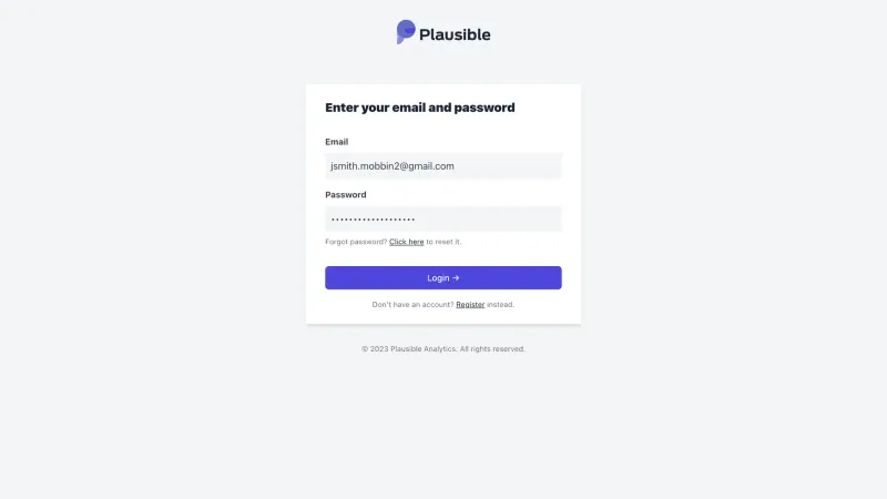 Plausible — Analytics, интерфейс, скриншот 5/207