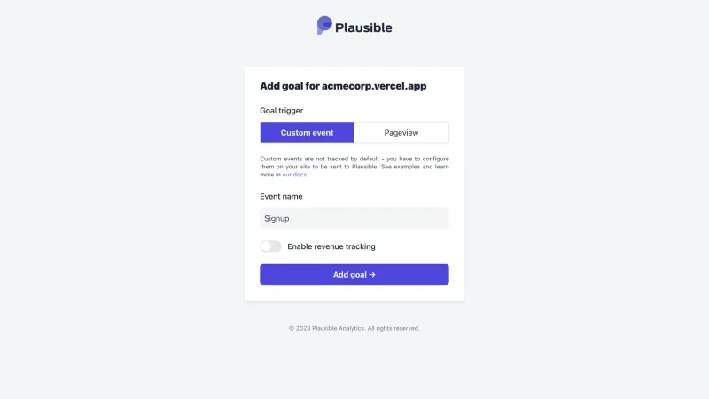 Plausible — Analytics, интерфейс, скриншот 7/207