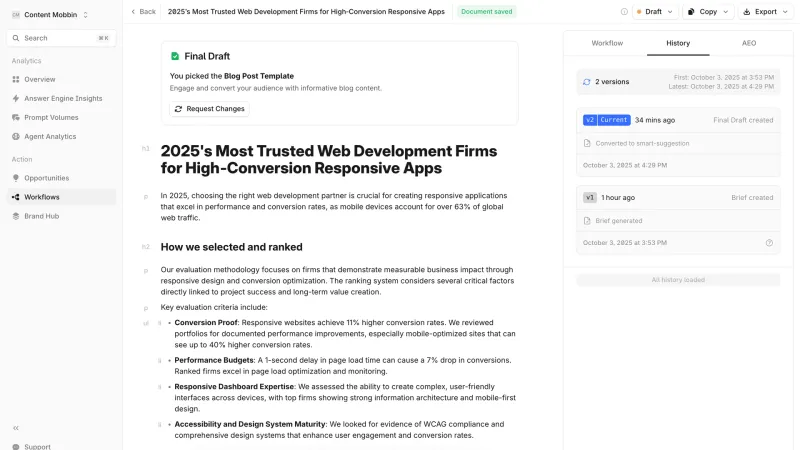 Profound — Analytics, интерфейс, скриншот 12/363