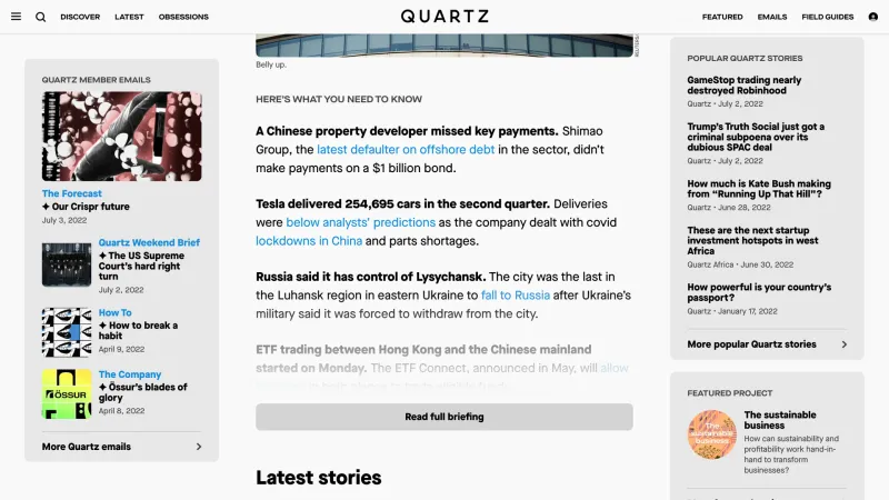 Quartz — Entertainment, интерфейс, скриншот 2/371