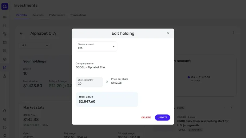 Quicken — Fintech, интерфейс, скриншот 11/595