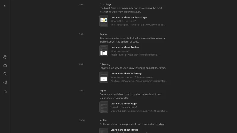 Read.cv — Social, интерфейс, скриншот 6/347