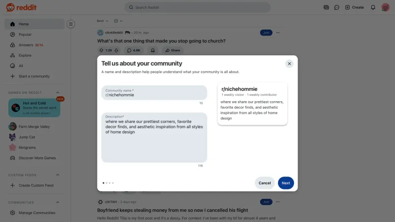 Reddit — Social, интерфейс, скриншот 2/945