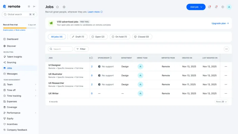 Remote — HR, интерфейс, скриншот 9/591