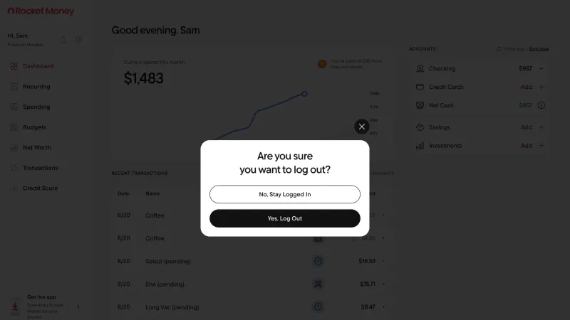 Rocket Money — Fintech, интерфейс, скриншот 9/271