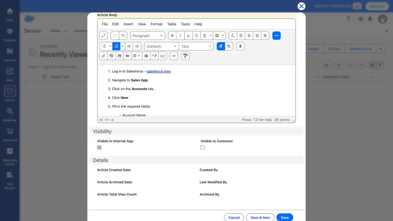 Salesforce — CRM, интерфейс, скриншот 7/883