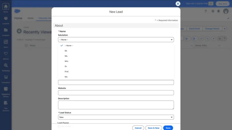 Salesforce — CRM, интерфейс, скриншот 11/883