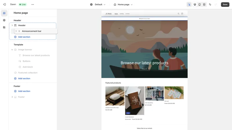 Shopify — E-commerce UI, screenshot 1002