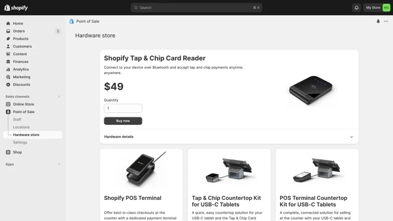 Shopify — E-commerce UI, screenshot 1004