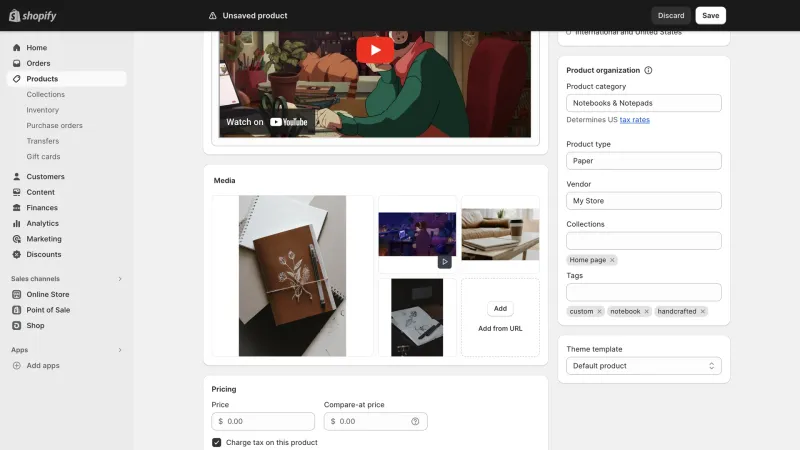 Shopify — E-commerce UI, screenshot 1010
