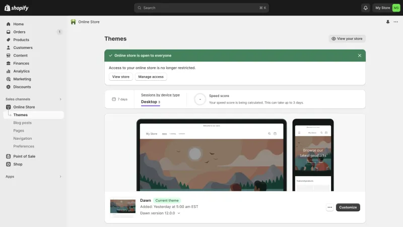 Shopify — E-commerce UI, screenshot 1011