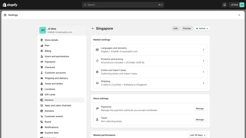 Shopify — E-commerce UI, screenshot 1026