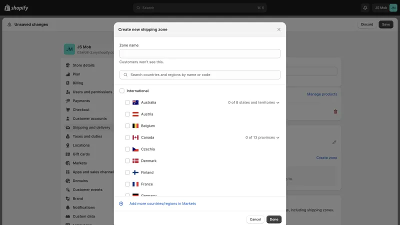 Shopify — E-commerce UI, screenshot 1027