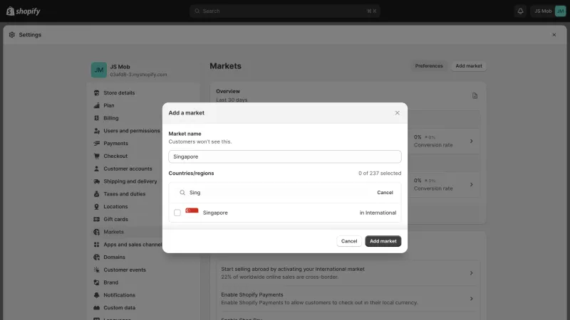 Shopify — E-commerce UI, screenshot 1032