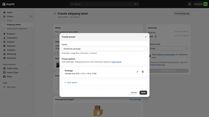 Shopify — E-commerce UI, screenshot 1033