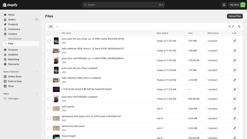 Shopify — E-commerce UI, screenshot 1044