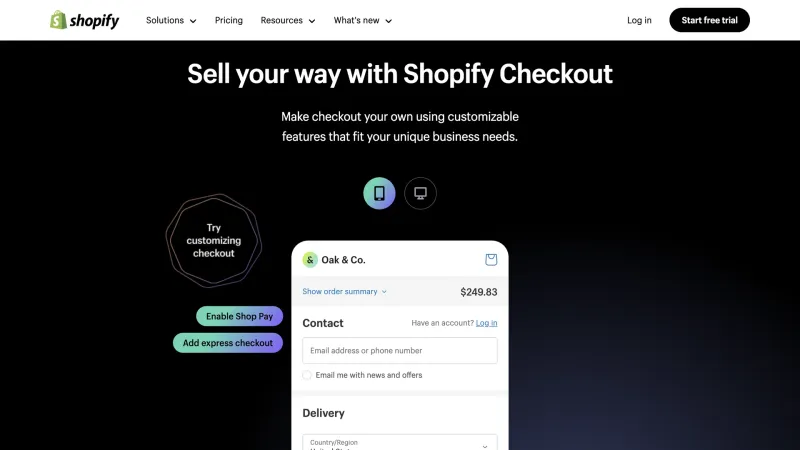 Shopify — E-commerce UI, screenshot 1055