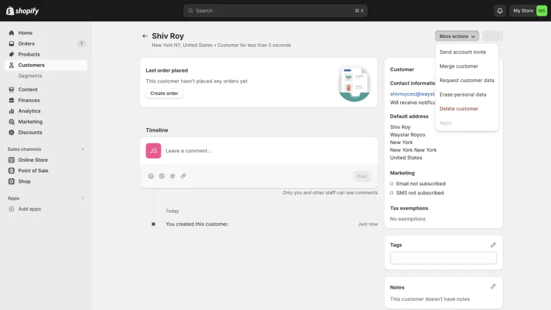 Shopify — E-commerce UI, screenshot 1056