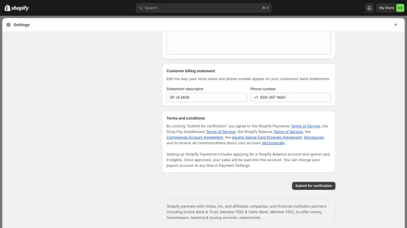Shopify — E-commerce UI, screenshot 1058