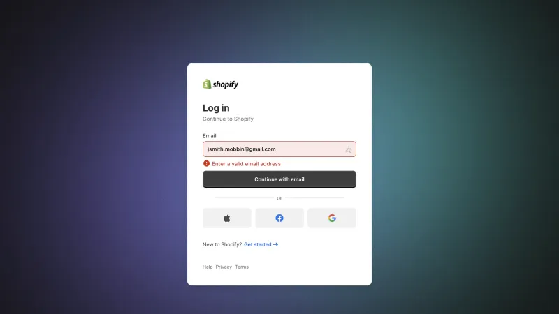 Shopify — E-commerce UI, screenshot 1061