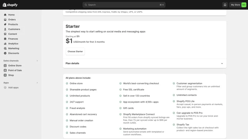 Shopify — E-commerce UI, screenshot 1069