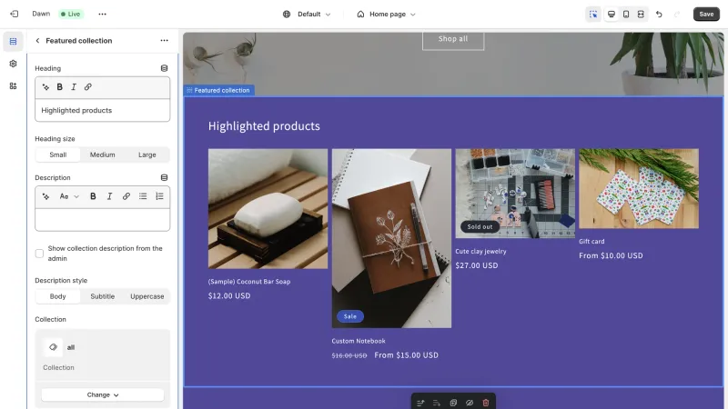 Shopify — E-commerce UI, screenshot 1076