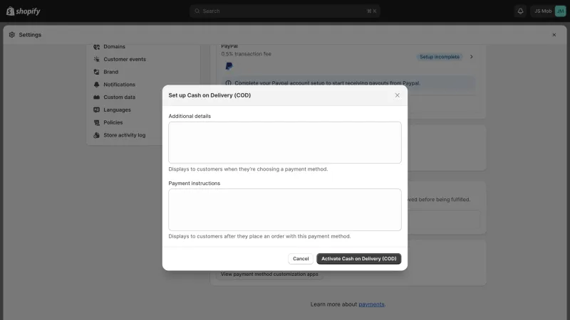 Shopify — E-commerce UI, screenshot 1078