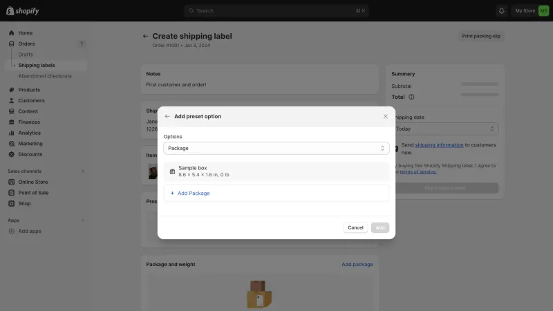 Shopify — E-commerce UI, screenshot 1083